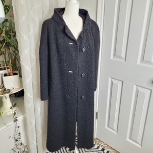 Vintage wool coat jacket lambswool mid century mod 1960s Jackie O vibes